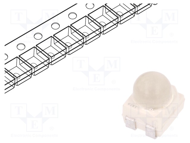 LED; SMD; 3528,PLCC4; yellow; 2000÷4000mlm; 3.4x3x3.8mm; 30°; 50mA