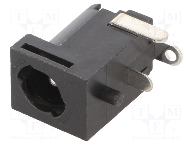 Socket; DC supply; male; 5,5/2,1mm; with lock; soldering; 2A; 16VDC