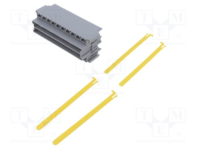 Fuse acces: case; push-in; Body: grey; ways: 20; Mat: PA66