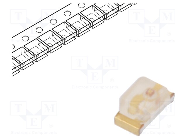 LED; SMD; 0603; yellow; 3÷8mcd; 1.6x0.8x0.75mm; 150°; 2.1÷2.5V; 75mW