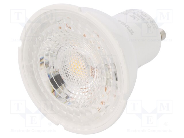 LED lamp; warm white; GU10; 220/240VAC; 380lm; 5W; 35°; 3000K