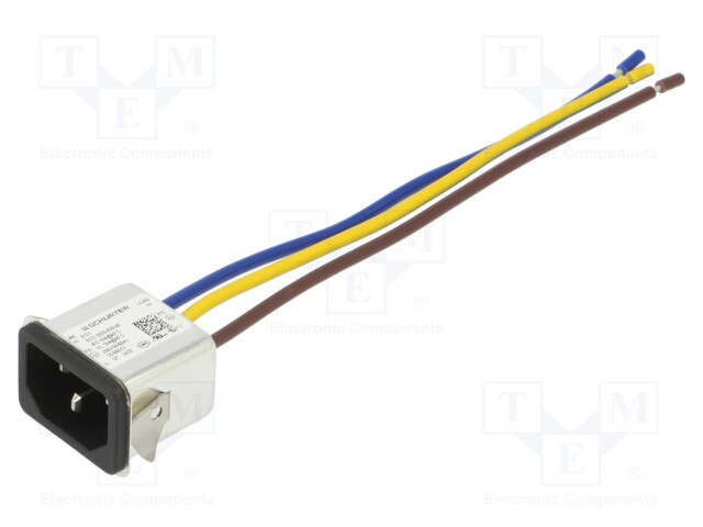 Connector: AC supply; socket; male; 10A; 250VAC; IEC 60320; C14 (E)