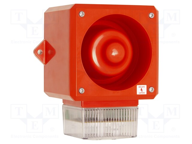 Signaller: lighting-sound; 24VDC; siren,flashing light; IP65