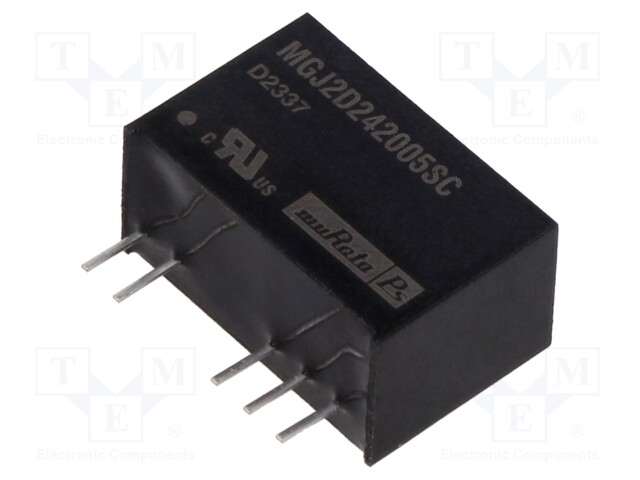 Converter: DC/DC; 2W; Uin: 21.6÷26.4V; Uout: 20VDC; Uout2: -5VDC