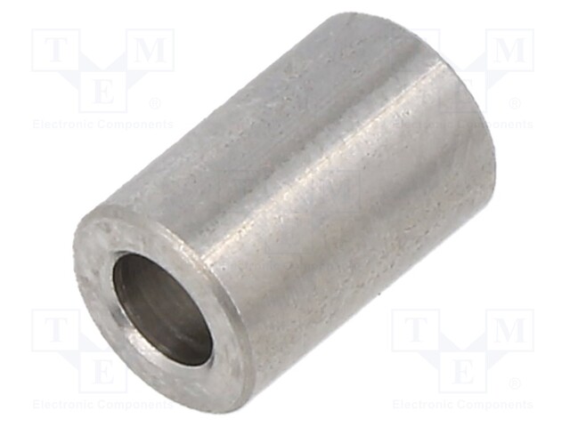 Spacer sleeve; 3.2mm; cylindrical; stainless steel; Øint: 6mm