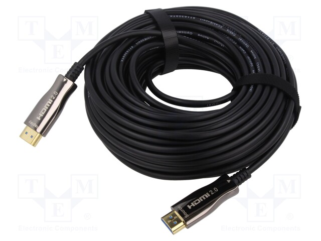 Cable; HDCP 1.4,HDCP 2.2,HDMI 2.0; HDMI plug,both sides; 20m