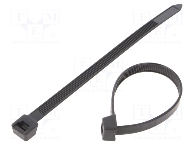 Cable tie; L: 150mm; W: 7.6mm; polyamide; 550N; black; Ømax: 24mm