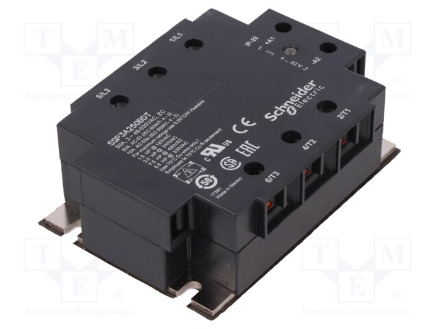 Relay: solid state; Ucntrl: 4÷32VDC; 50A; 48÷530VAC; 3-phase; IP20