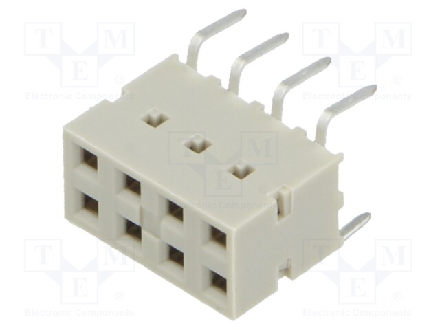 Socket; wire-board; female; DUBOX; 2.54mm; PIN: 8; THT; 2A; straight