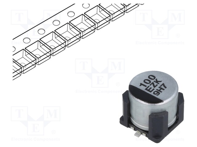 Capacitor: hybrid; 100uF; 25VDC; ESR: 50mΩ; ZKU; SMD; ±20%; -55÷125°C