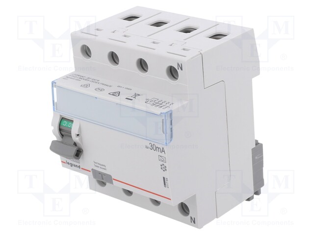 RCD breaker; Inom: 25A; Ires: 30mA; Max surge current: 250A; 400V