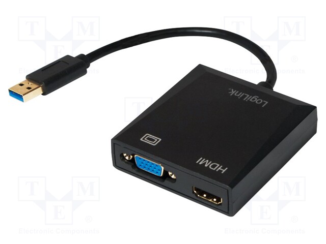 Adapter; USB 2.0,USB 3.0; Colour: black