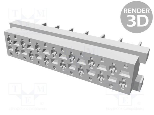 Socket; Micro-MaTch; female; PIN: 14; THT; on PCBs; Layout: 2x7