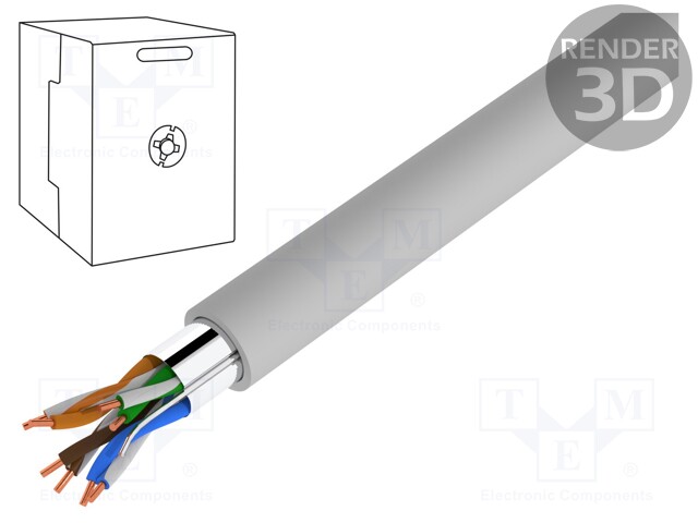 Wire; BiTLAN F/UTP; 5e; data transmission; solid; Cu; 4x2x24AWG