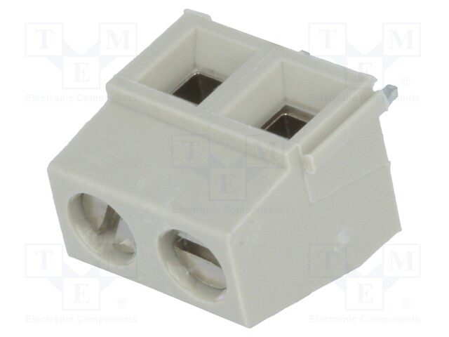 PCB terminal block; angled 90°; 5mm; ways: 2; on PCBs; 0.05÷1.4mm2