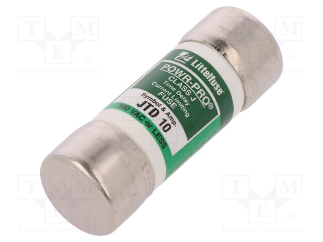 Fuse: fuse; time-lag; 10A; 600VAC; 300VDC; industrial; 20,6x57,2mm