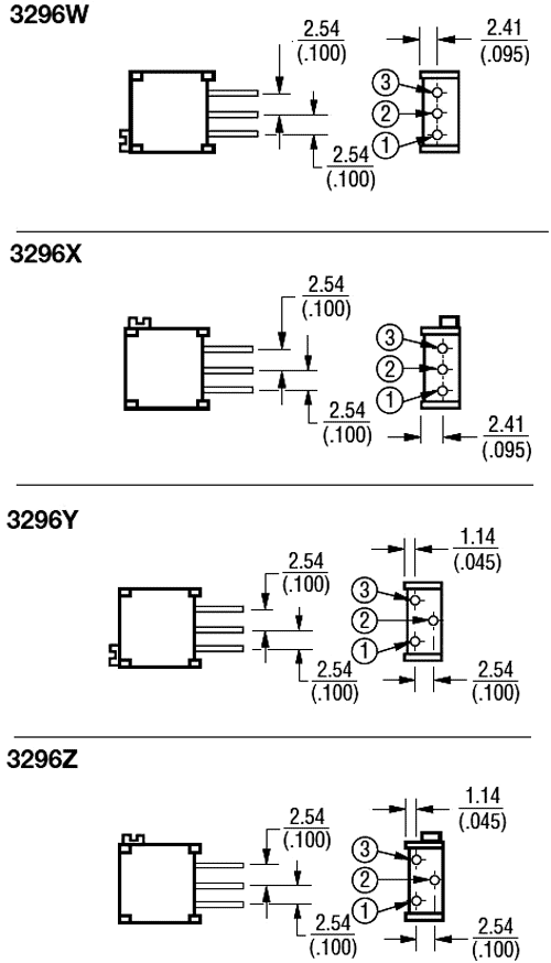 Potentiometer: mounting; 2MΩ; 500mW; THT; ±10%; linear; cermet