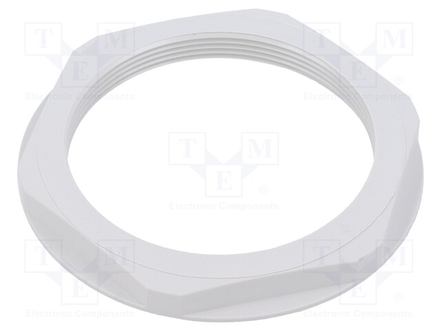 Nut; M63; polyamide; UL94V-2; 75mm; light grey; -20÷100°C