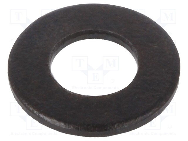 Washer; round; M4; D=9mm; h=0.8mm; steel; Plating: black finish