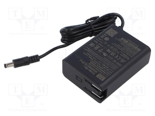 Power supply: switched-mode; plug; 12VDC; 6.25A; 75W; Out: 5,5/2,1