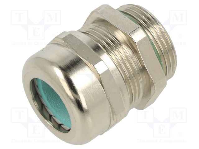 Cable gland; with earthing; M25; 1.5; IP68; Mat: brass