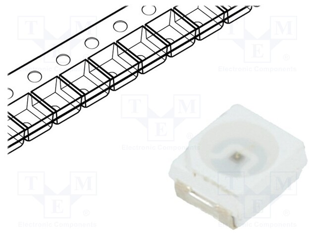 IR transmitter; PLCC2; 886-892nm; transparent; 120°; SMD; 100mA