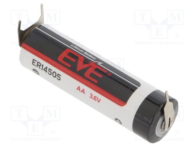 Battery: lithium; 3.6V; AA; 3pin,positive pole:  1pin; 2700mAh