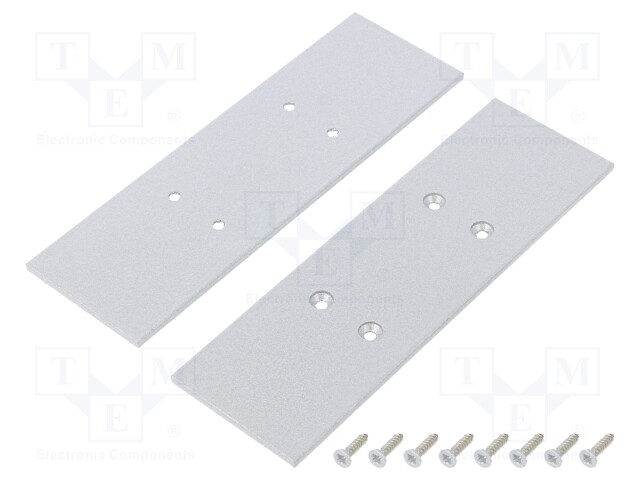 Cap for LED profiles; silver; steel; Application: VARIO30