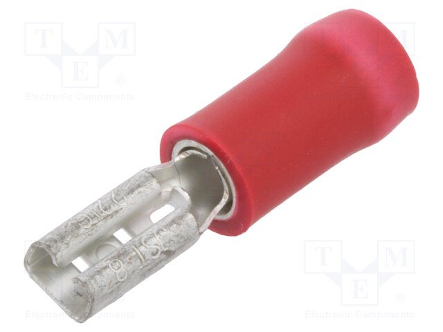 Terminal: flat; 2.8mm; 0.8mm; female; 0.5÷1.5mm2; crimped; red