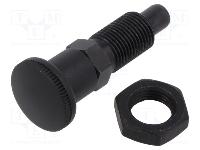 Indexing plungers; Thread: M16; Plating: black finish; 10mm