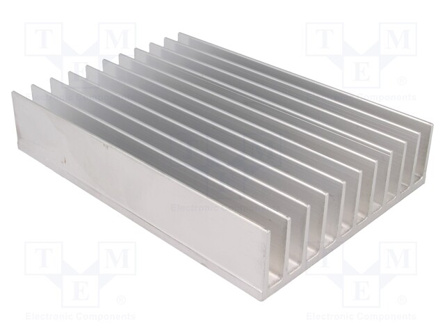 Heatsink: extruded; grilled; L: 180mm; W: 124mm; H: 35mm; aluminium