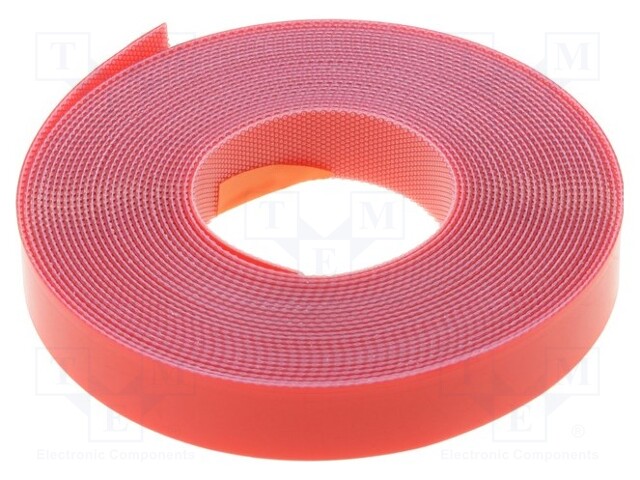 Tape: velcro; W: 12mm; L: 5m; D: 0.25mm; acrylic; transparent