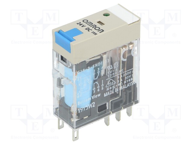 Relay: electromagnetic; DPDT; Ucoil: 24VDC; 5A/250VAC; 5A/30VDC