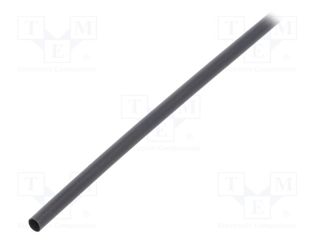 Heat shrink sleeve; flexible; 2: 1; 3.2mm; L: 1.2m; black; 5pcs.