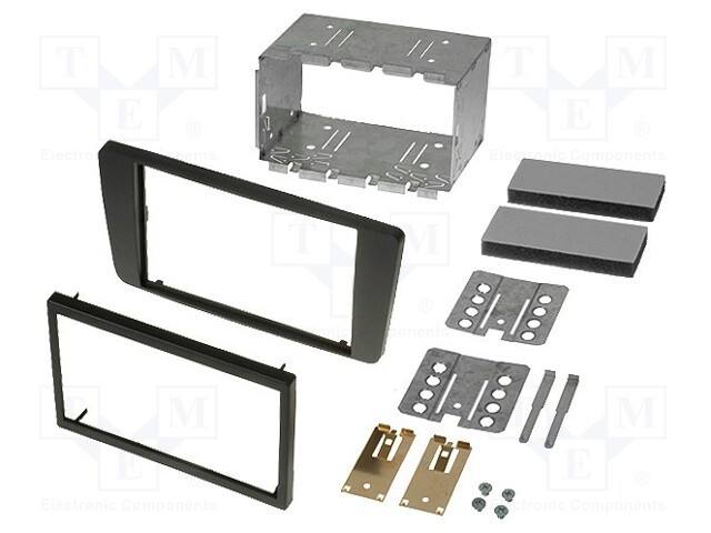 Radio mounting frame; Škoda; 2 DIN; black