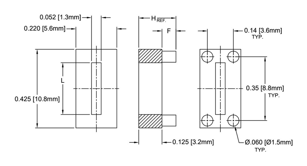 Insulating distance; polyamide 66; L: 5.1mm; black; UL94V-2