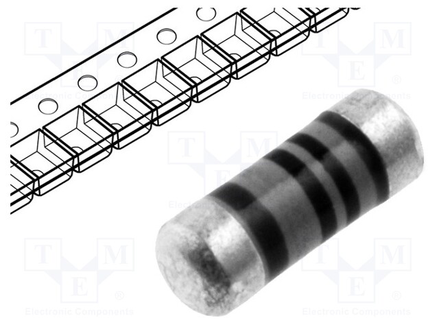 Resistor: thin film; SMD; 0204 minimelf; 10kΩ; 250mW; ±1%; 50ppm/°C