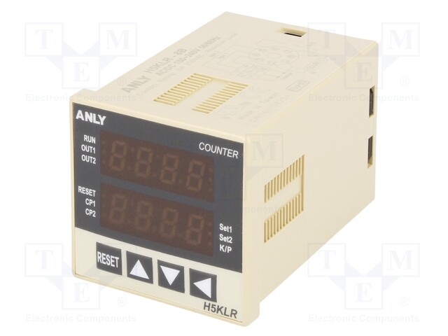 Counter: electronical; 2x LED; pulses; 9999; SPST; IN 1: NPN,PNP