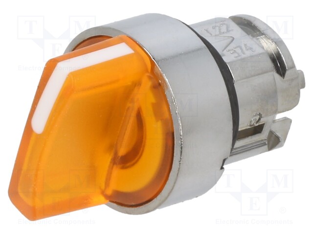 Switch: rotary; Stabl.pos: 3; 22mm; orange; Illumin: LED; IP66; Pos: 3