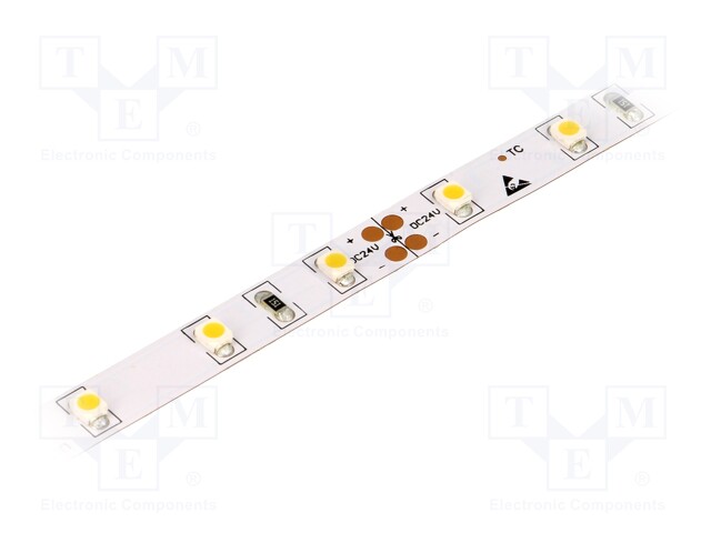 LED tape; white warm; LED/m: 60; SMD; 3528; 24V; W: 10mm; 120°; IP20