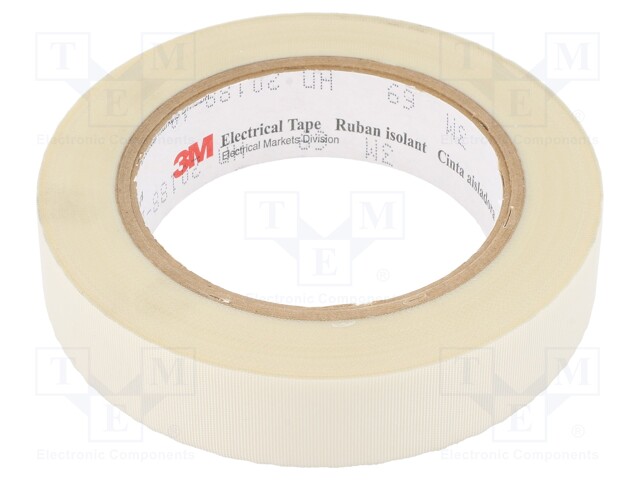 Tape: electrical insulating; W: 25mm; L: 33m; Thk: 177um; white; 5%