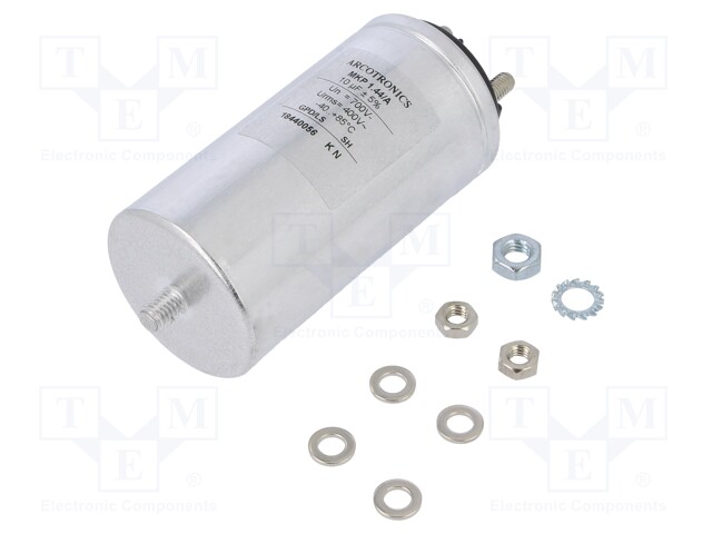 Capacitor: polypropylene; 10uF; Leads: M6 screw; ESR: 3Ω; C44A; ±5%