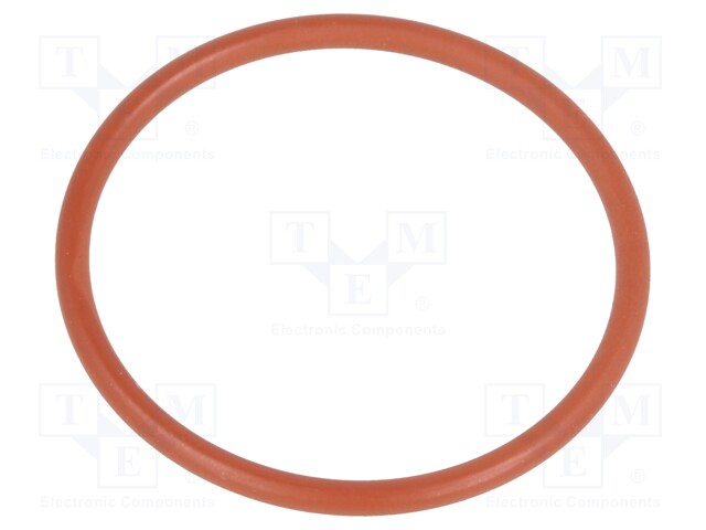 O-ring gasket; VMQ; D: 2mm; Øint: 29mm; M32; red; -60÷250°C