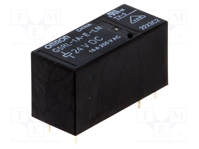 Relay: electromagnetic; SPST-NO; Ucoil: 24VDC; 16A/250VAC; 400mW