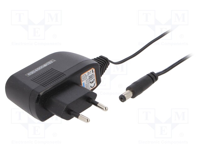 Power supply: switched-mode; volatage source; 5VDC; 1A; 5W; 73%