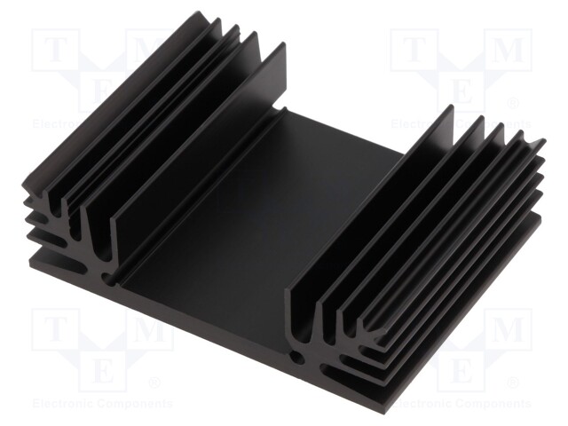 Heatsink: extruded; TO3; black; L: 50mm; W: 65mm; H: 18mm; 4.9K/W