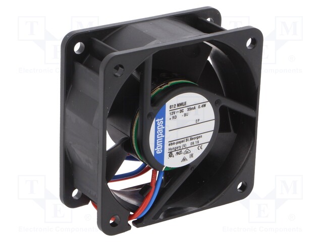 Fan: DC; axial; 60x60x25mm; 25m3/h; 19dBA; ball bearing; 3000rpm