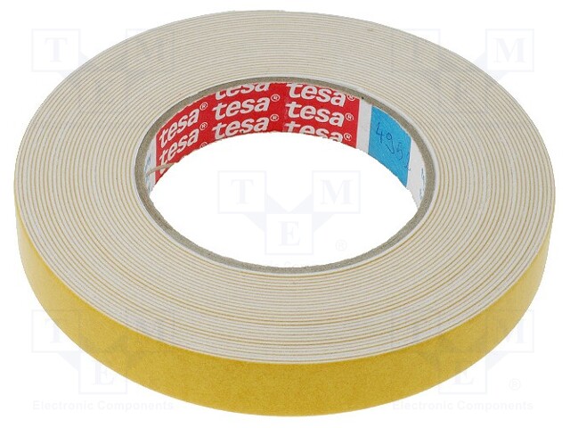 Tape: fixing; W: 19mm; L: 5m; D: 1.15mm; V: double-sided; acrylic; 80°C