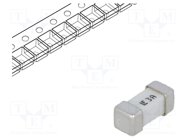 Fuse: fuse; ultra rapid; 3A; 125VAC; SMD; ceramic; Case: 2410; 453