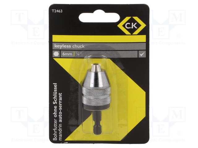 Drill holder; Mounting: 1/4" (C6,3mm)